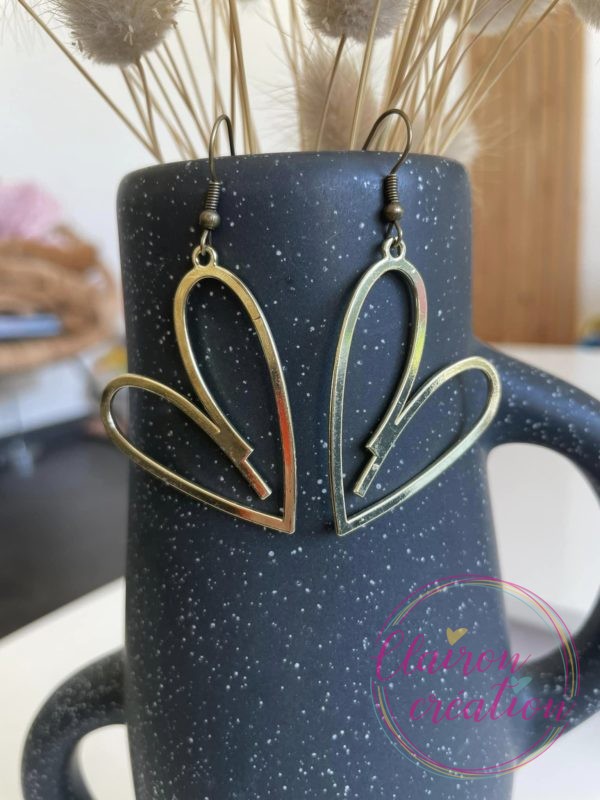 Boucles Coeurs dorées