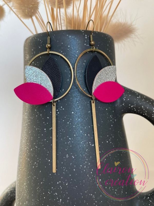 Boucles en CUIR Dorées (79)