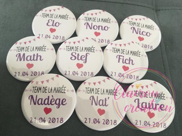 Badge (ou autre) pour un évènement (Mariage) (11)