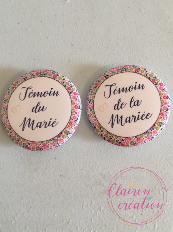 Badge (ou autre) pour un évènement (mariage) (13)