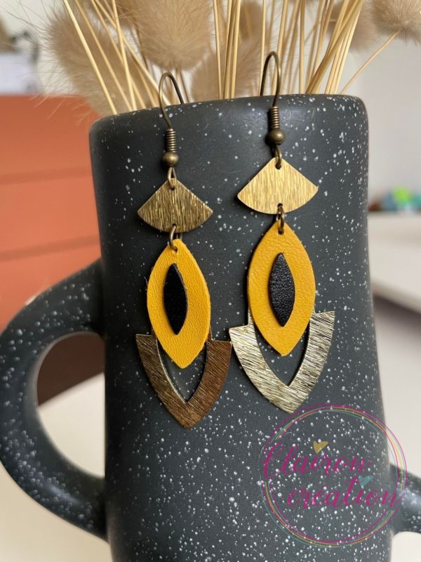 boucles en CUIR Dorées (111)