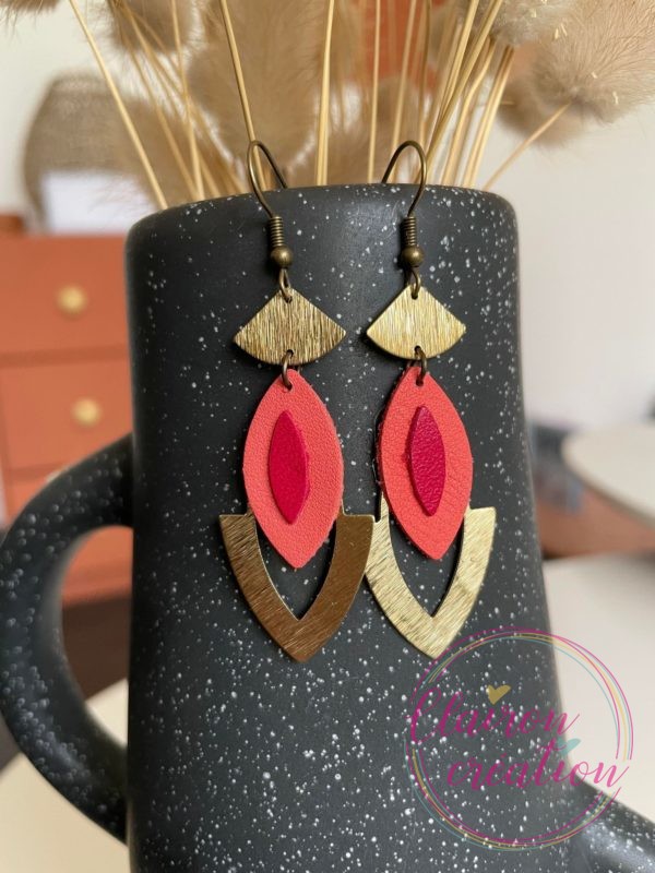 boucles en CUIR Dorées (112)
