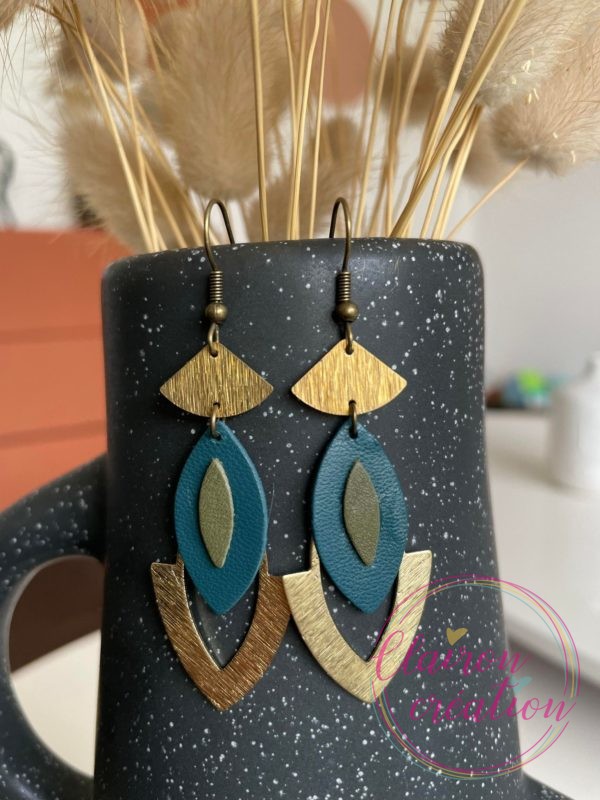 boucles en CUIR Dorées (114)