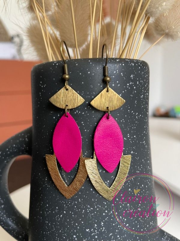 boucles en CUIR Dorées (113)