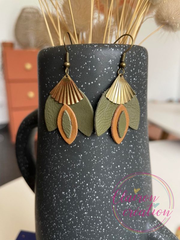 Boucles en CUIR Dorées (93)