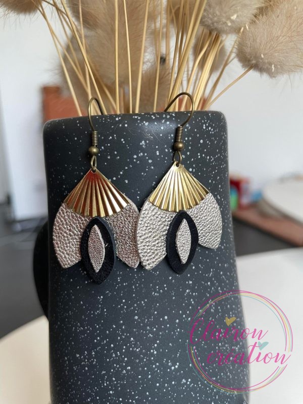Boucles en CUIR Dorées (95)