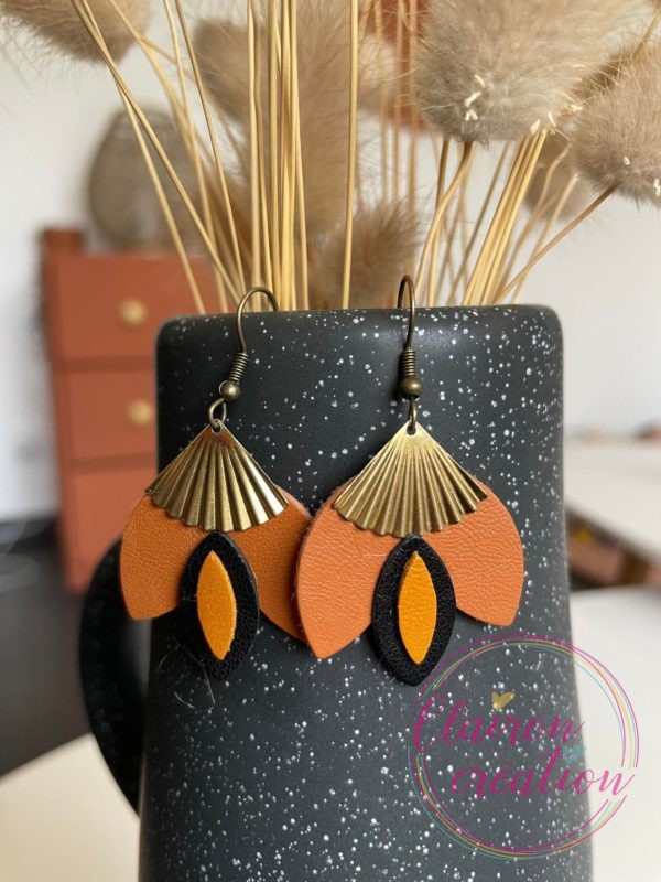 boucles en CUIR Dorées (101)