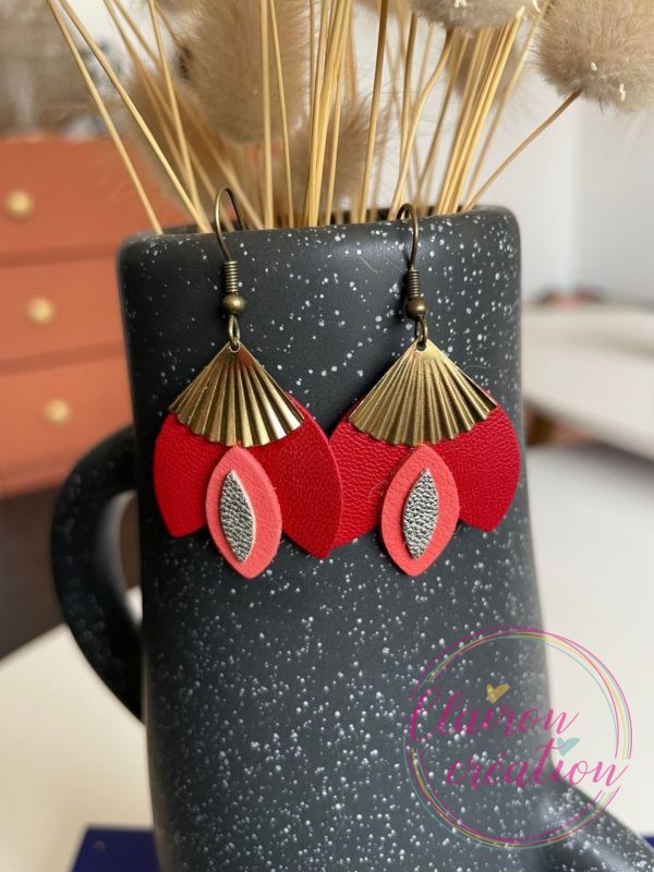 boucles en CUIR Dorées (103)