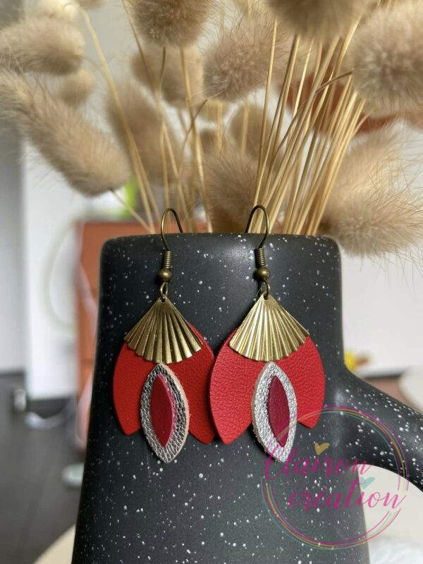 boucles en CUIR Dorées (116)