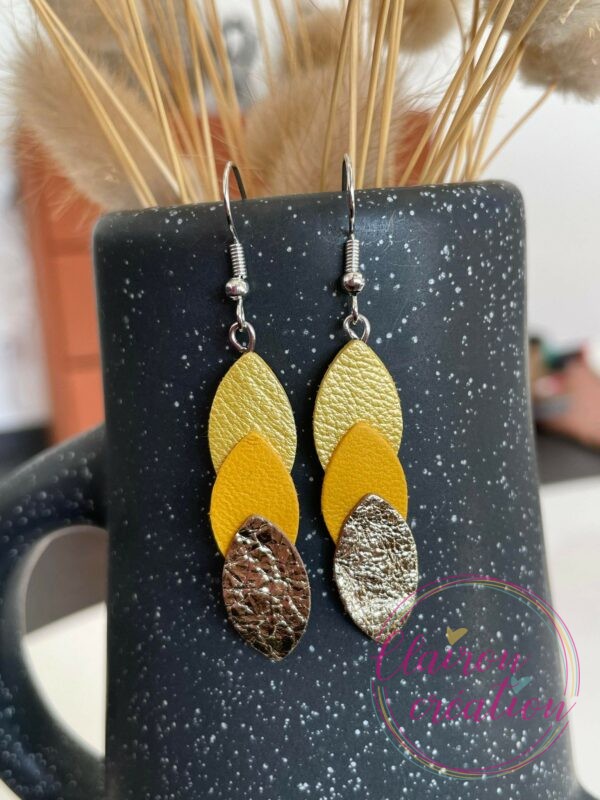 boucles en CUIR Dorées (121)