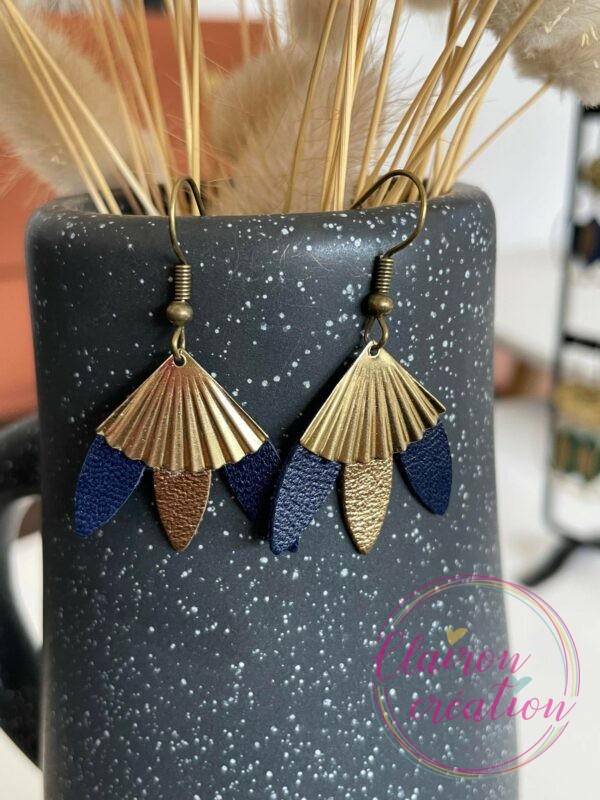 boucles en CUIR Dorées (126)