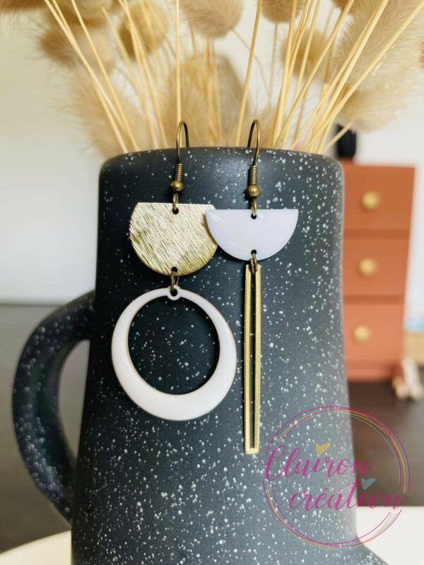 Boucles Asymétriques Blanc (67)