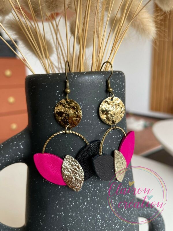 Boucles en CUIR Dorées (145)