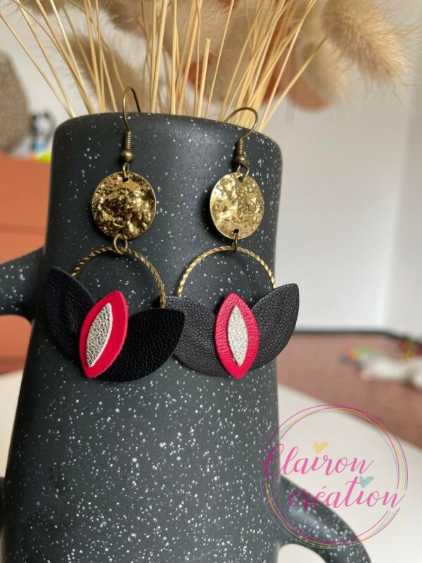 Boucles en CUIR Dorées (149)