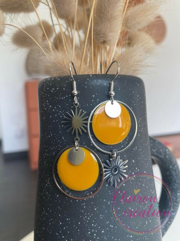 Boucles Asymétriques Moutarde (76)