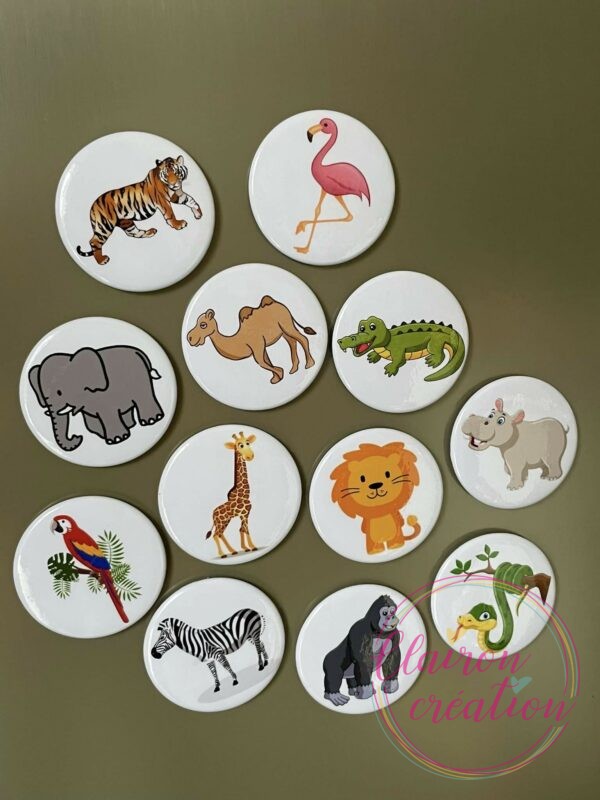 Kit de 12 Magnets Animaux de la SAVANE