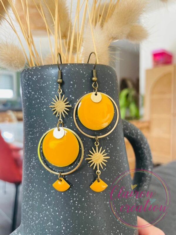 Boucles Asymétriques Moutarde (80)