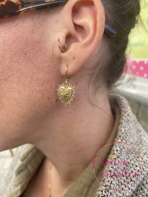 Boucles Dorées Coeur ex Voto