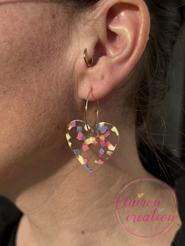 Boucles Amour Coeur acétate (6)