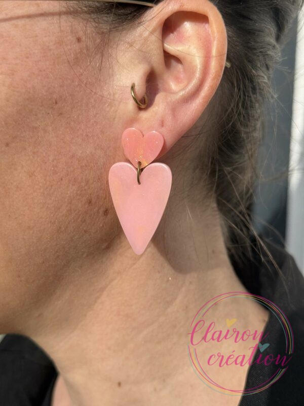 Boucles Amour Coeur acétate (12)