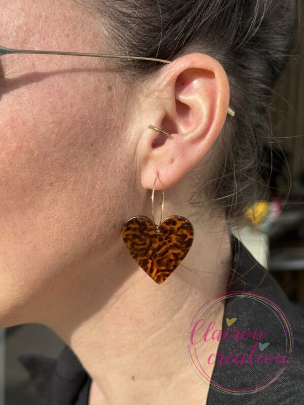 Boucles Amour Coeur acétate (13)