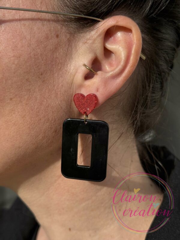Boucles Amour Coeur acétate (14)