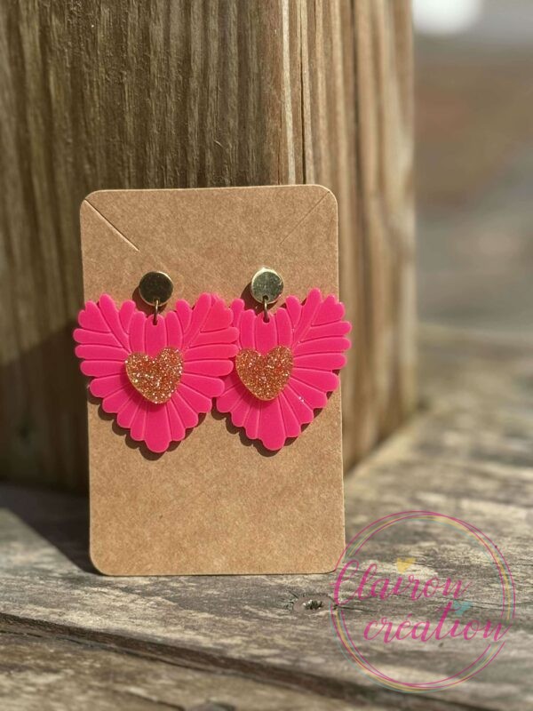 Boucles Amour Coeur acétate (68)
