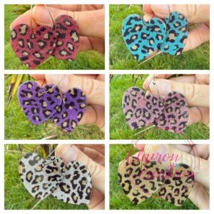 Coeur léopard en acétate