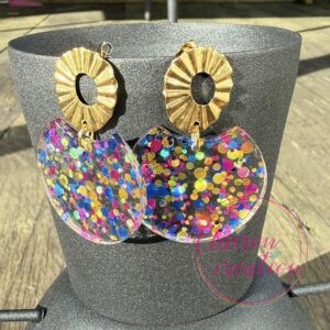 Boucles acétate Paillettes (2)