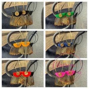 Boucles muguet et sequin coloré