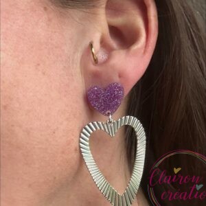 Boucles Amour Coeur Argent (70)