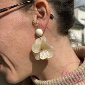 Boucles acétate Fleurs (1)