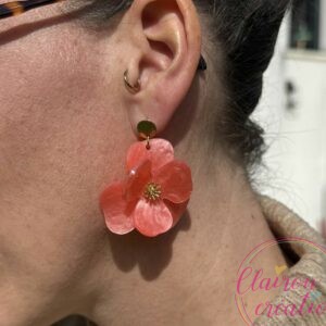 Boucles acétate Fleurs (3)