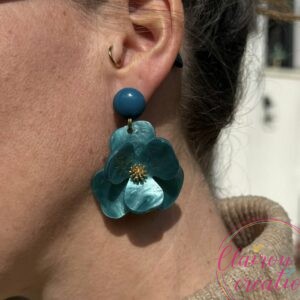Boucles acétate Fleurs (4)