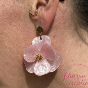 Boucles acétate Fleurs (6)