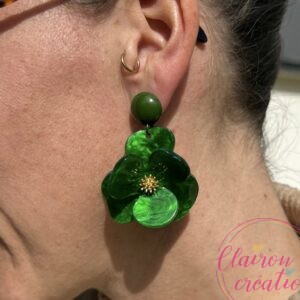 Boucles acétate Fleurs (8)