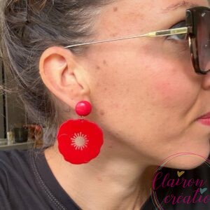 Boucles coquelicot rouge