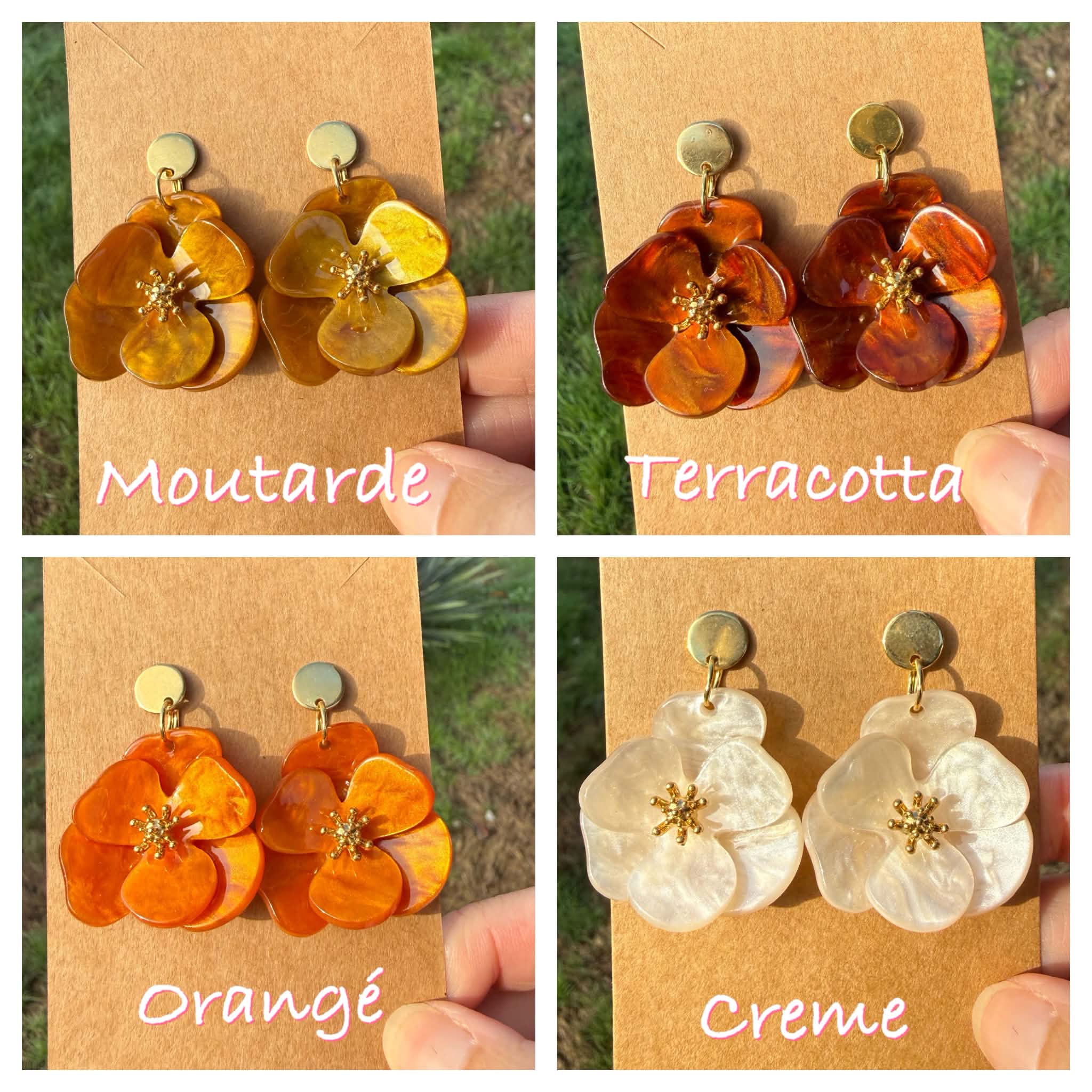 Boucles Pétalia 30mm (1)